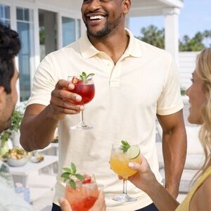 NWT Ralph Lauren Purple Label Soft Cream Polo Shirt